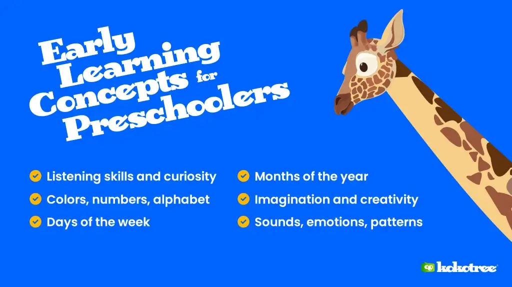 Early learning concepts for preschooler