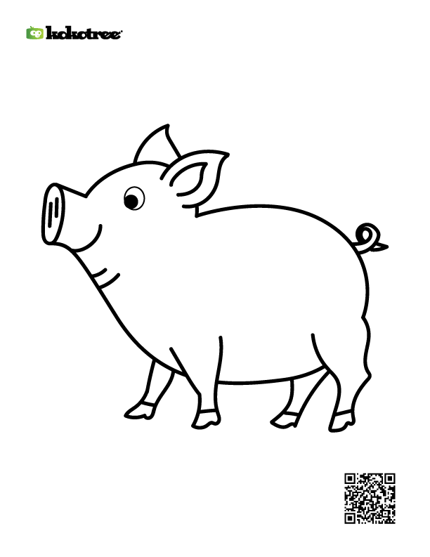 Preschool Pig Coloring Pages
