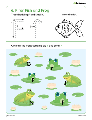 Letter F worksheet for preschool