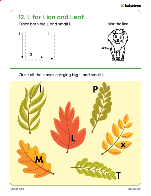 Letter L worksheet for preschool