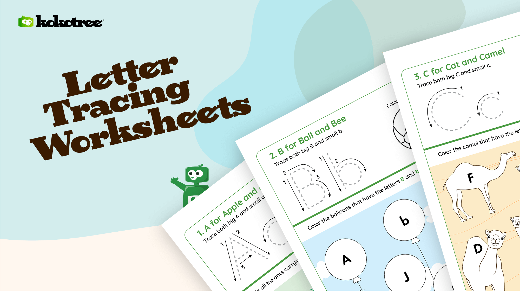 Letter Tracing Worksheets Free Printable PDF Kokotree