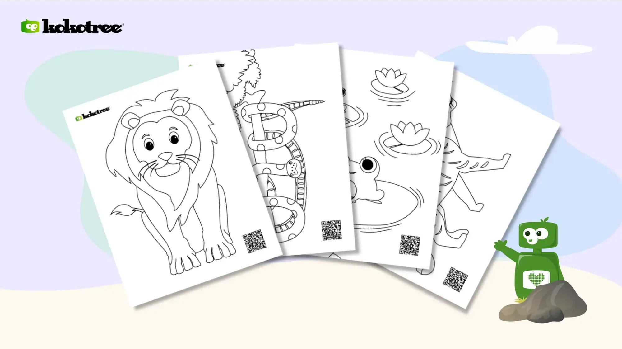 animal coloring pages for toddlers, preschoolers, kids, and adults