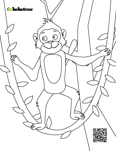 monkey coloring pages