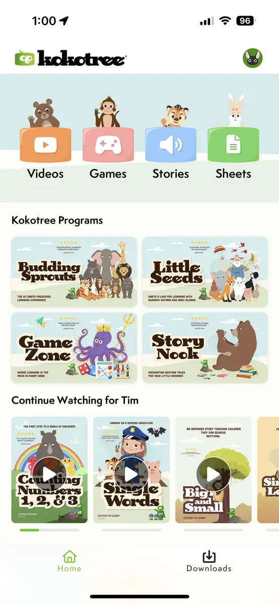 Preschool learning app
