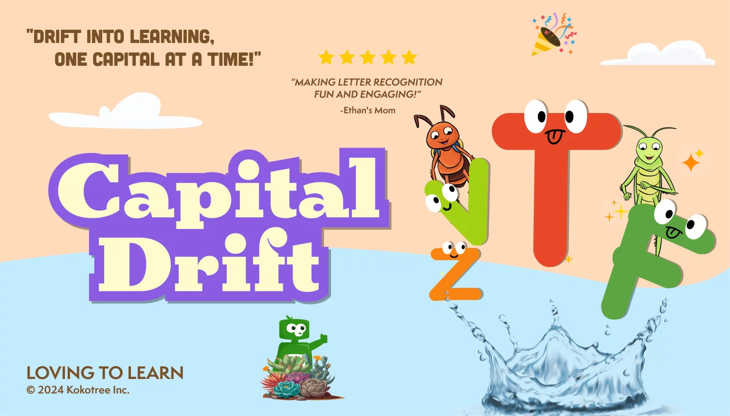 Capital Drift Preschool Learning Game - Kokotree