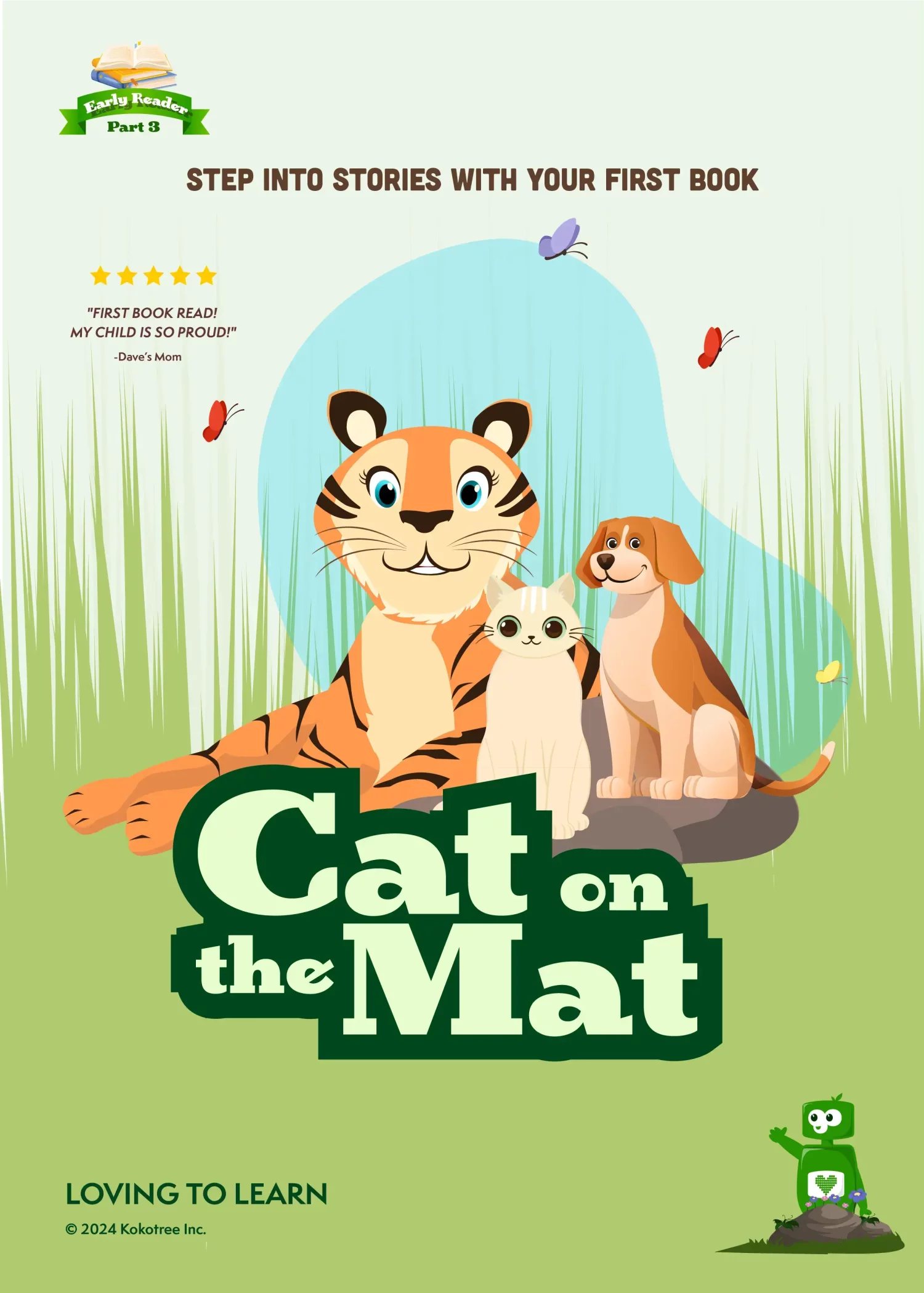 Early Reader. Cat On The Mat Preschool Learning Video