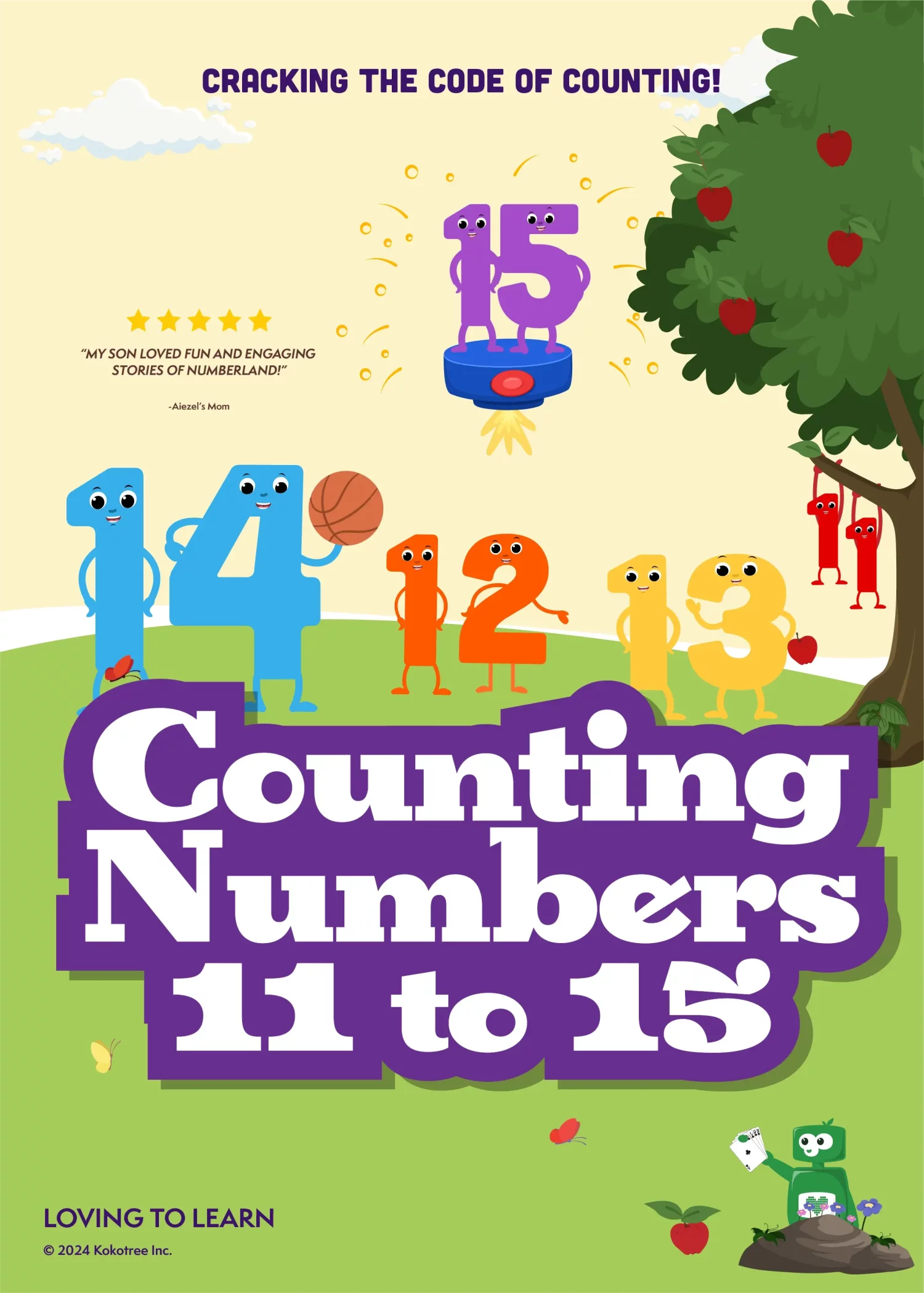 Counting Numbers 11 to 15 Preschool Learning Video