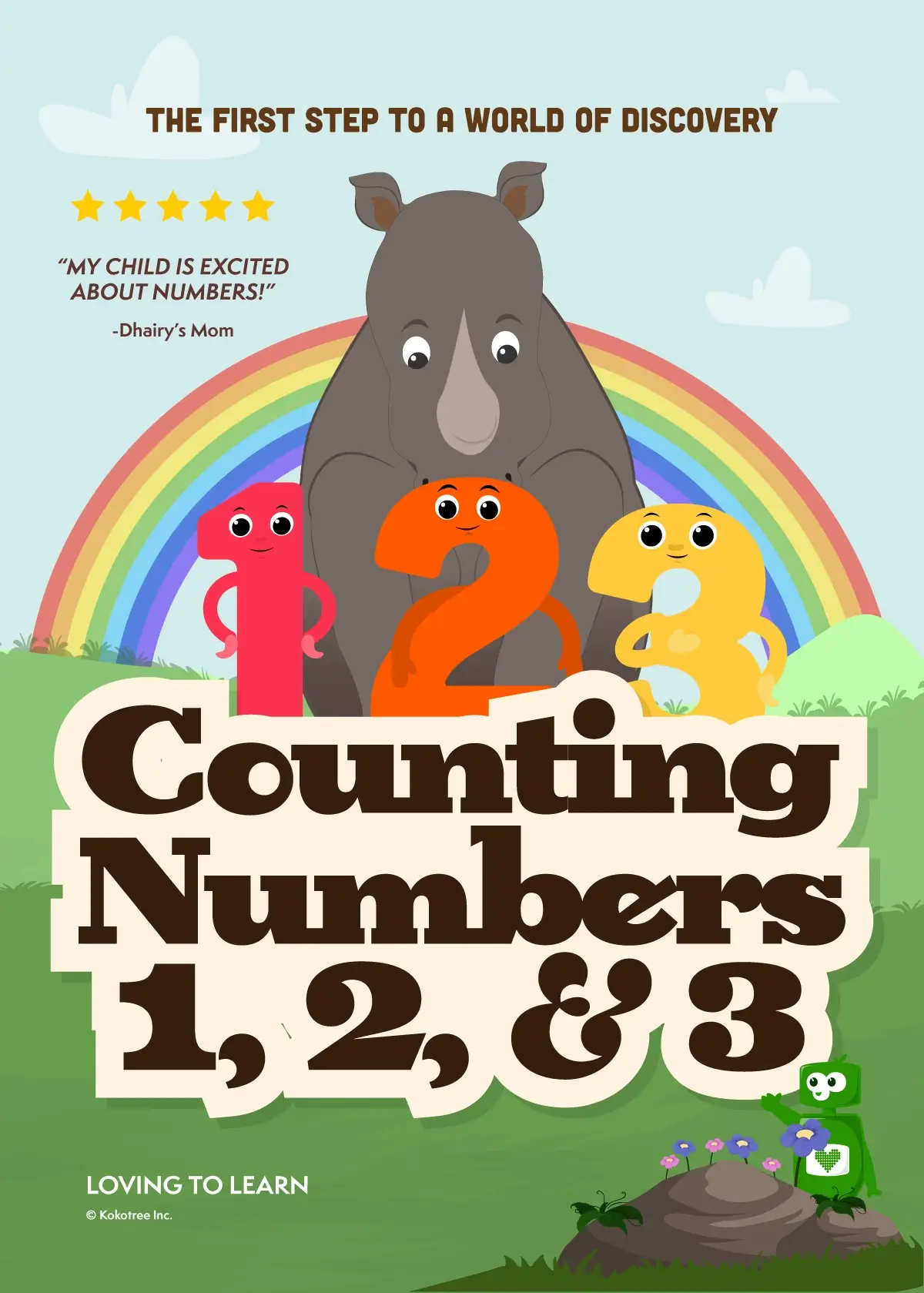 Counting Numbers 1, 2, 3 Preschool Learning Video