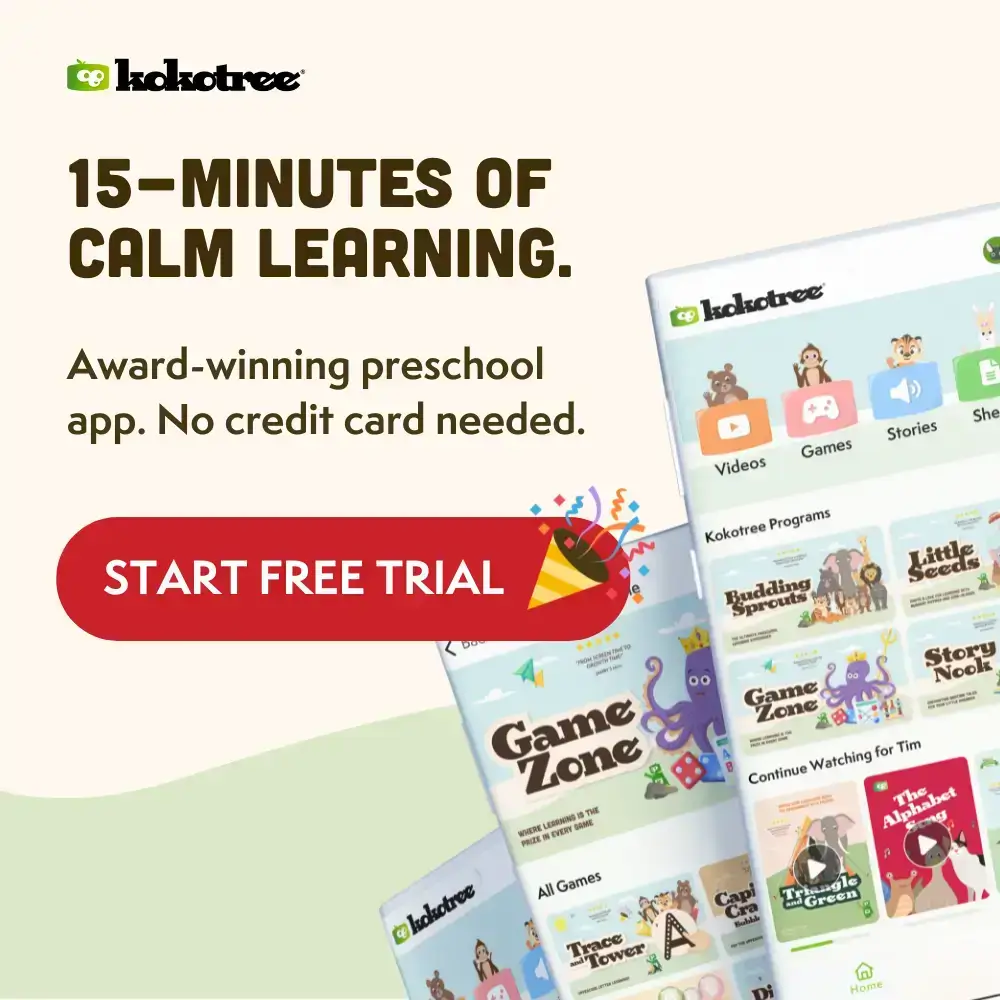 15 minutes of calm learning - Preschool app