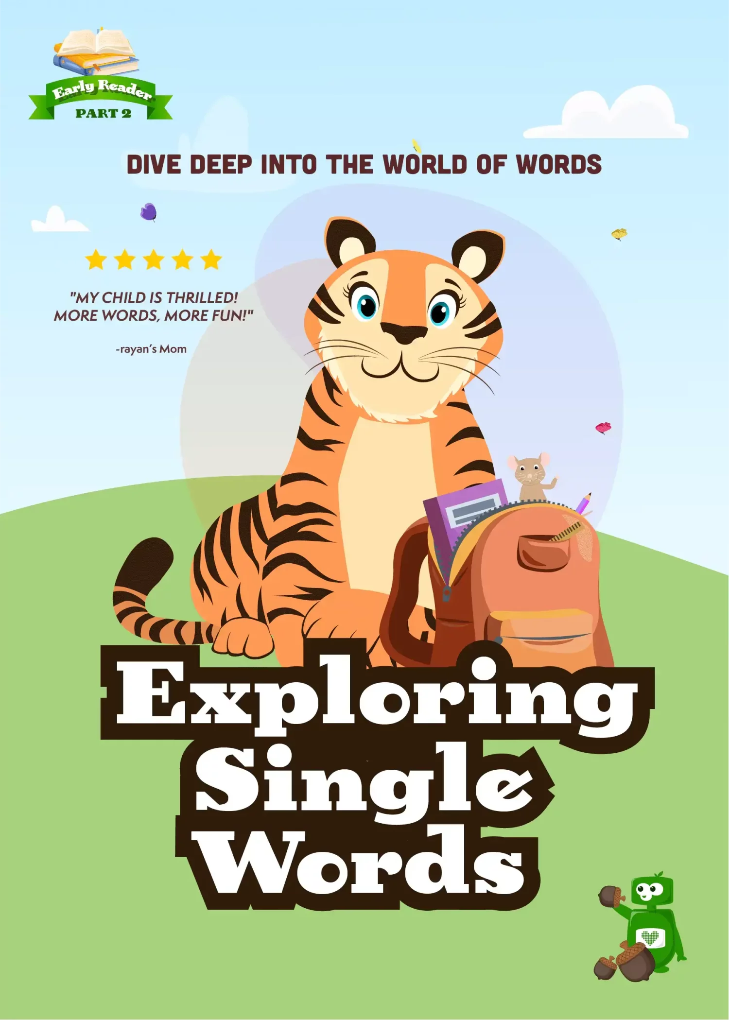 Early Reader. Exploring Single Words Preschool Learning Video