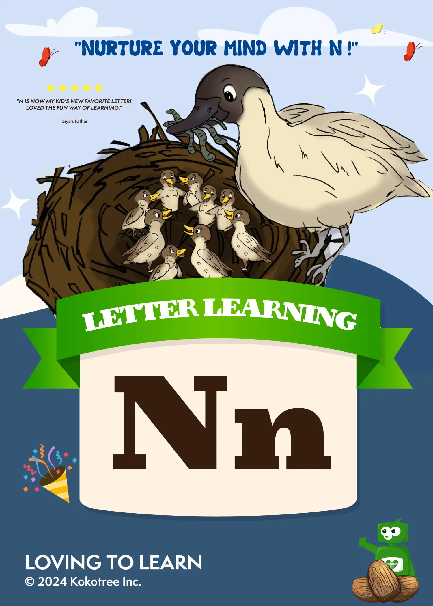 Letter N Preschool Learning Video