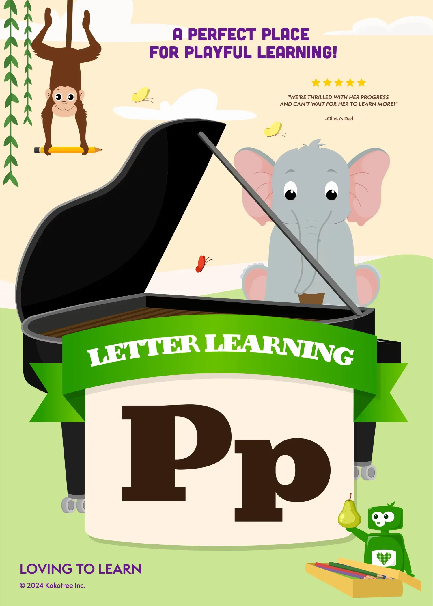 Letter P Preschool Learning Video