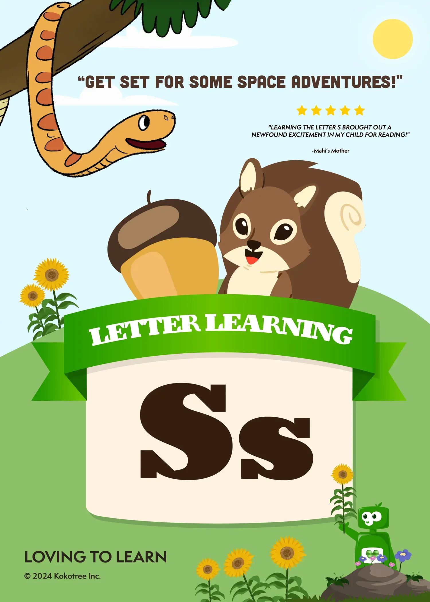 Letter S Preschool Learning Video