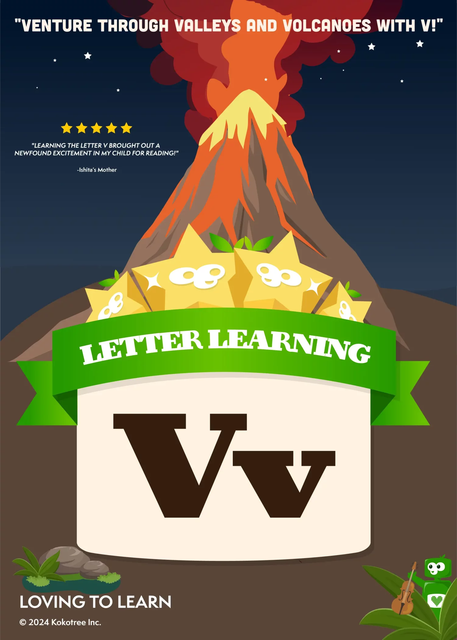 Letter V Preschool Learning Video