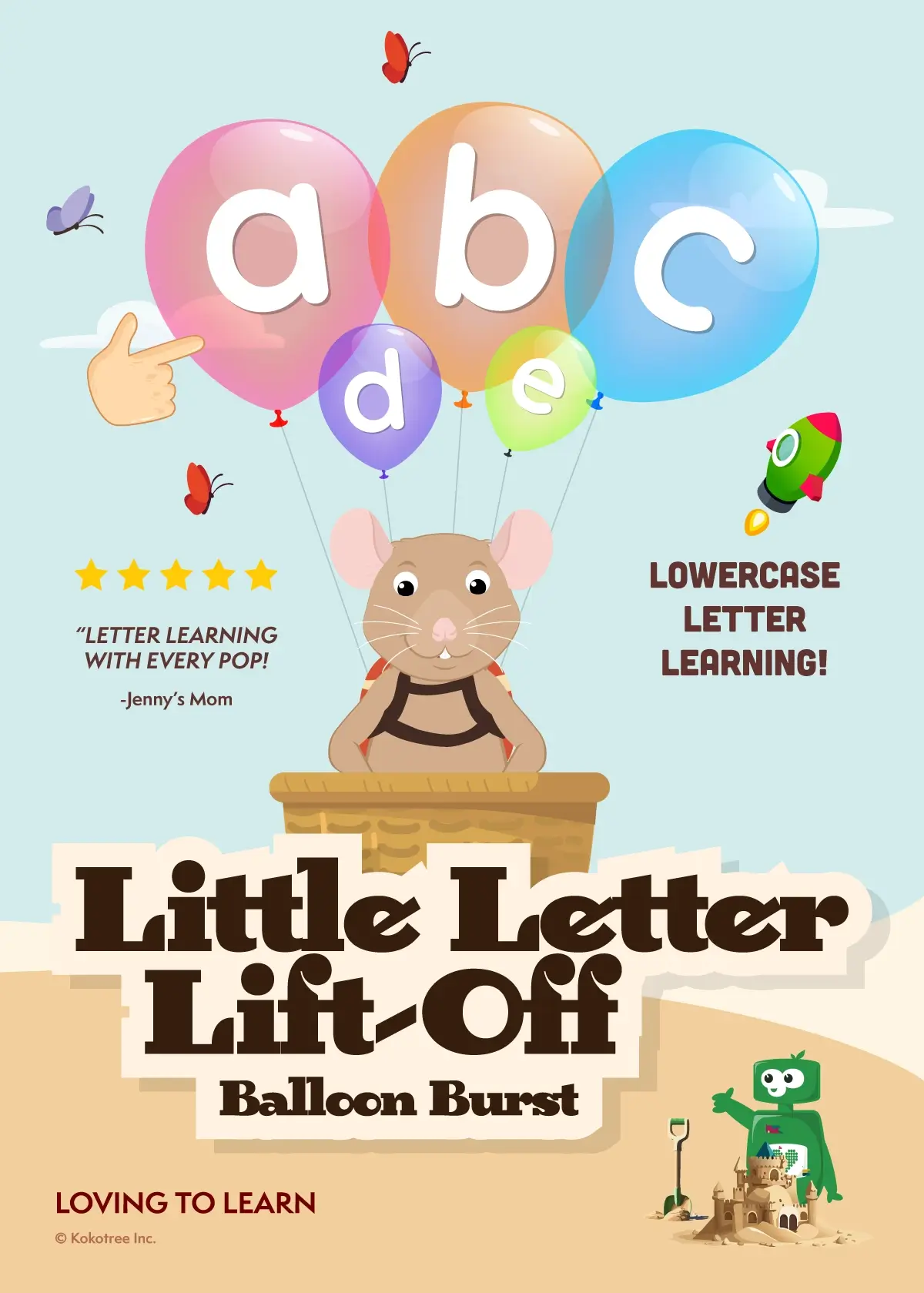 Little Letter Lift-Off Preschool Learning Game