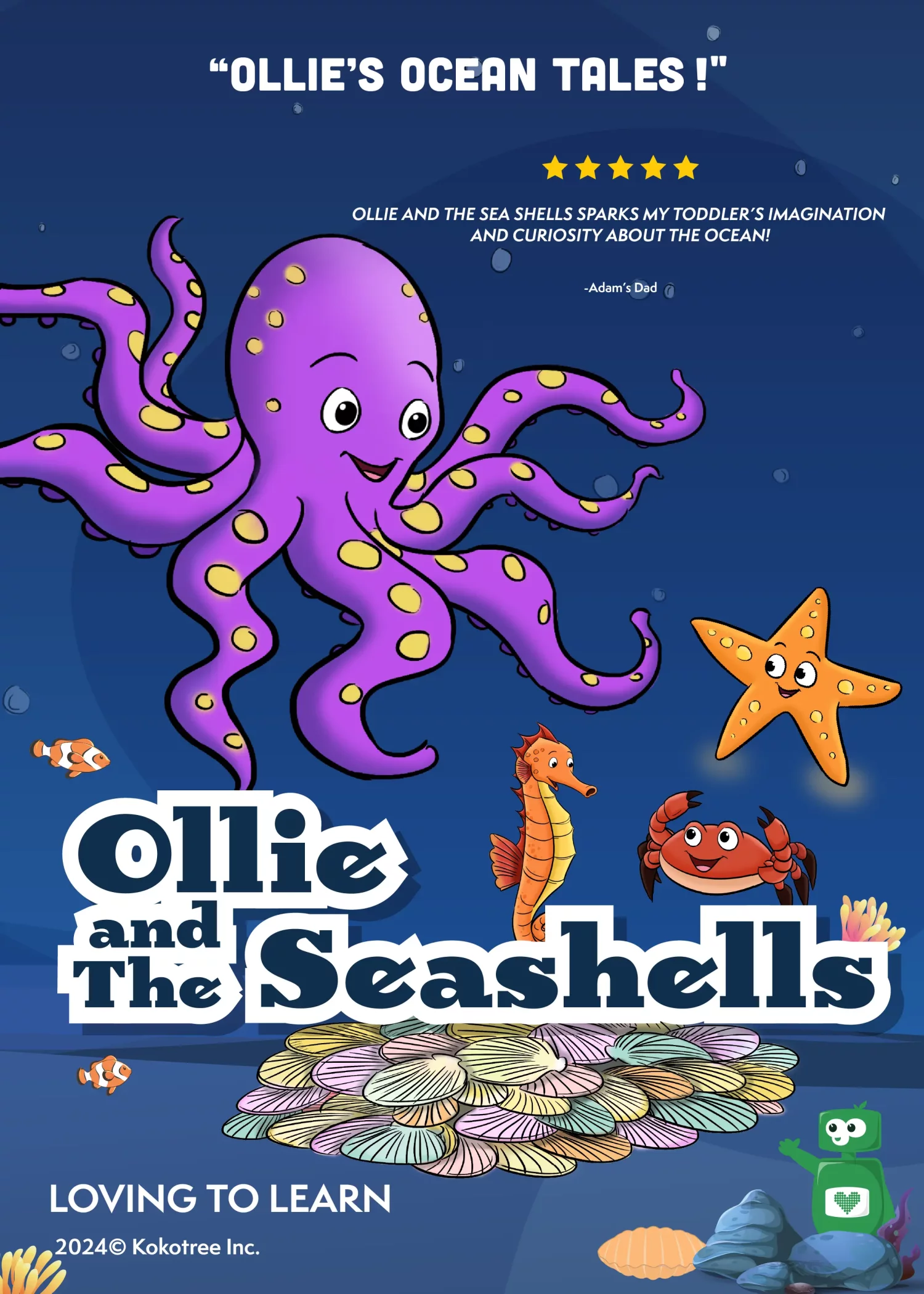 Ollie and the Seashells Preschool Learning Video
