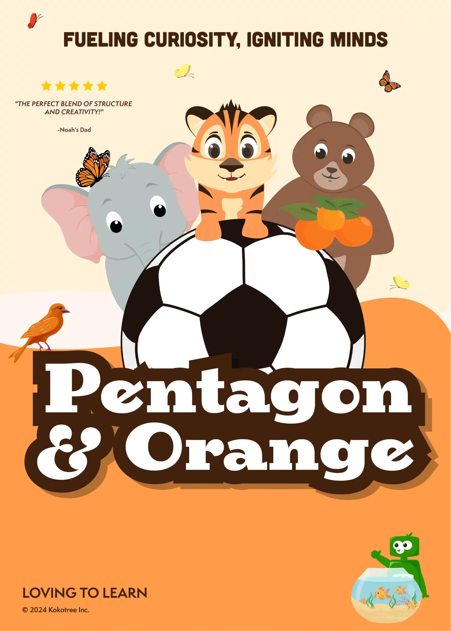 Pentagon & Orange Preschool Learning Video