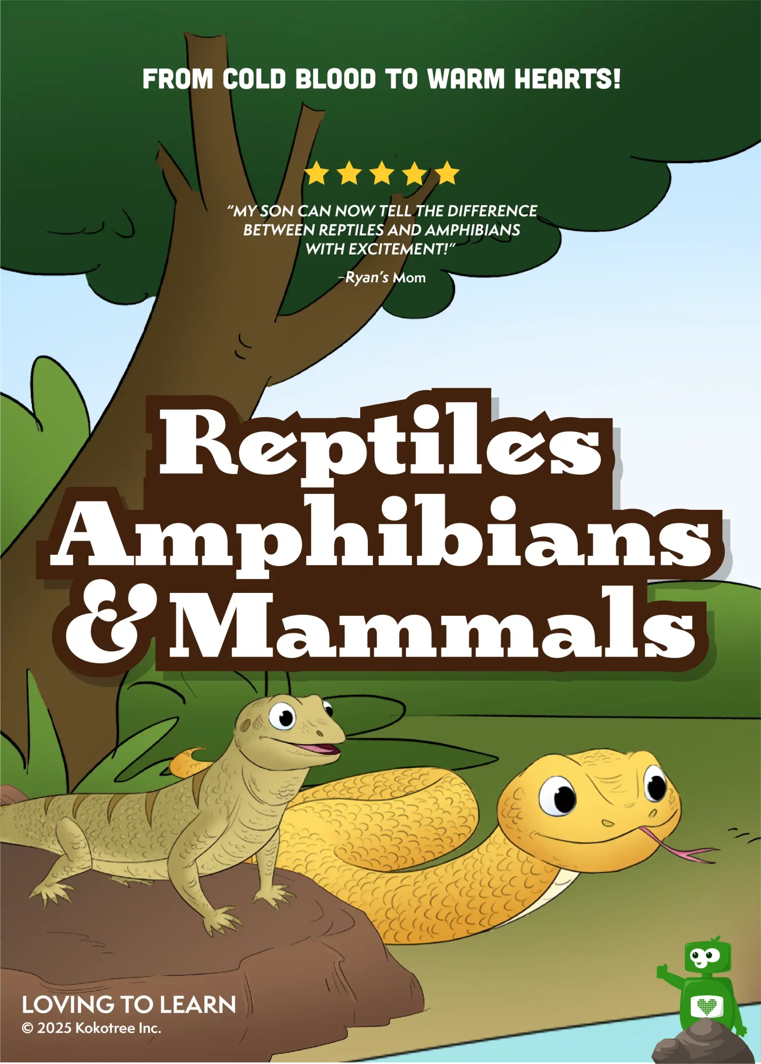 Reptiles, Amphibians & Mammals Preschool Learning Video