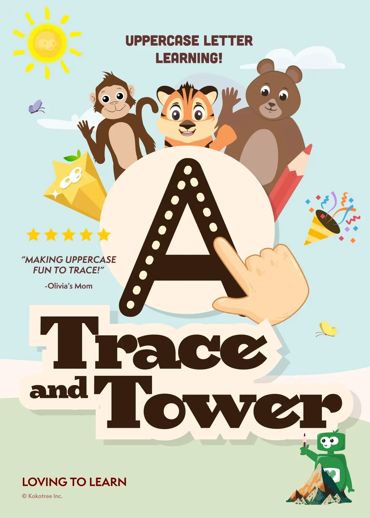 Trace and Tower Preschool Learning Game