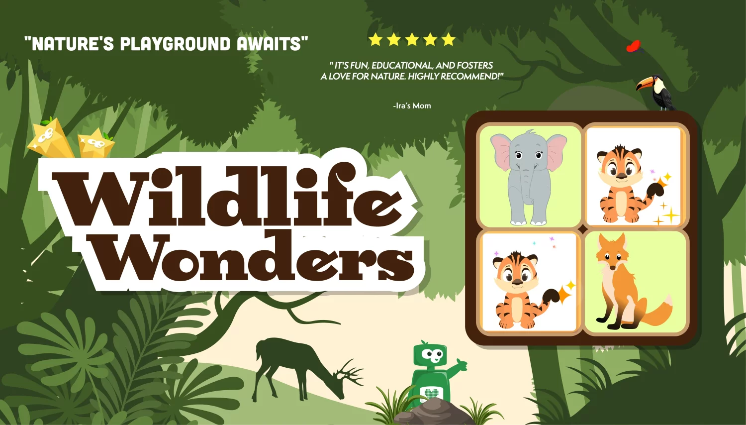 Wildlife Wonders Preschool Learning Game - Kokotree
